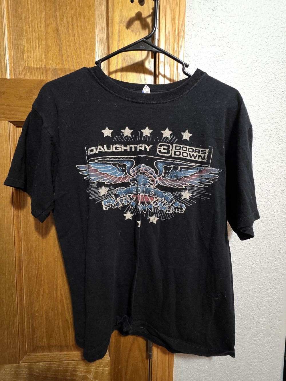 Anvil Black Daughtry 3 Doors Down Eagle Graphic Tee